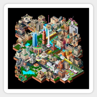 Berlin, Germany Retro Vintage Video Game Pixel City Map Sticker